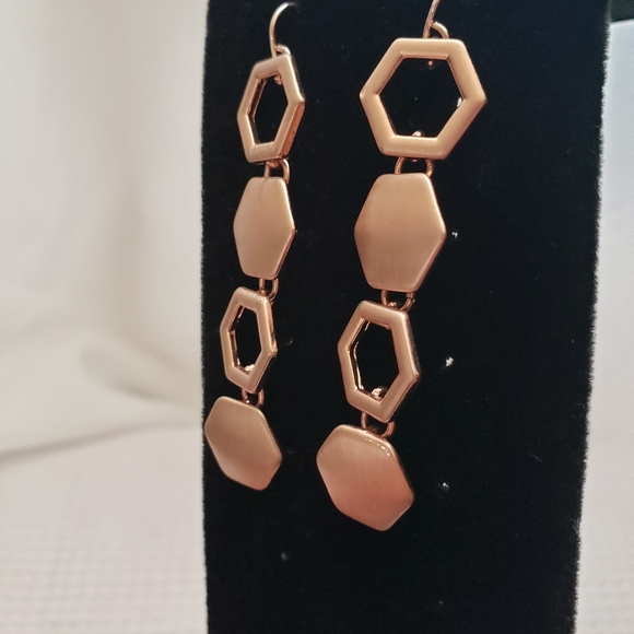 Geometric Dangle Earrings - Picture 2 of 2
